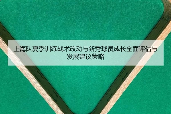 上海队夏季训练战术改动与新秀球员成长全面评估与发展建议策略